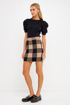 ENGLISH FACTORY - Gingham Mini Skirt - SKIRTS available at Objectrare