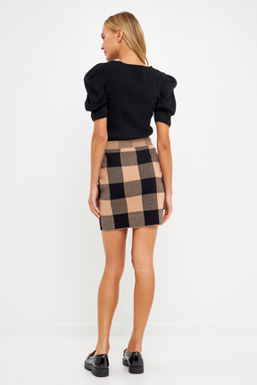 ENGLISH FACTORY - Gingham Mini Skirt - SKIRTS available at Objectrare