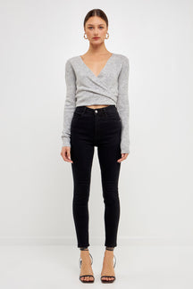 ENDLESS ROSE - Wrapped Knit Top - TOPS available at Objectrare