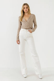 ENDLESS ROSE - Wrapped Knit Top - TOPS available at Objectrare