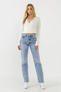 ENDLESS ROSE - Wrapped Knit Top - TOPS available at Objectrare