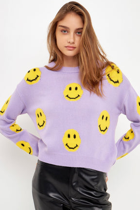 GREY LAB - Grey Lab - Smiley Face Sweater - SWEATERS & KNITS available at Objectrare