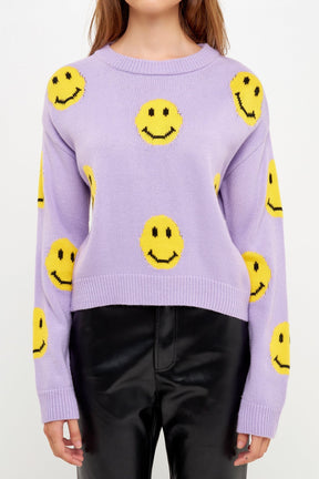 GREY LAB - Smiley Face Sweater - SWEATERS & KNITS available at Objectrare