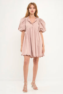 ENDLESS ROSE - Ruffle Detail Mini Dress - DRESSES available at Objectrare
