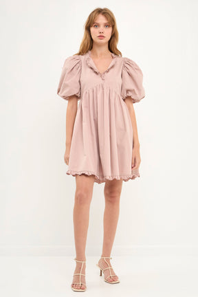 ENDLESS ROSE - Ruffle Detail Mini Dress - DRESSES available at Objectrare