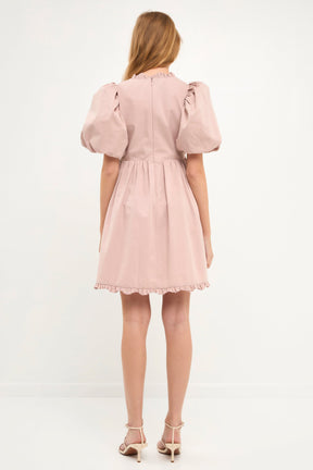 ENDLESS ROSE - Endless Rose - Ruffle Detail Puff Sleeve Mini Dress - DRESSES available at Objectrare