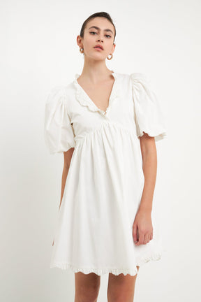 ENDLESS ROSE - Ruffle Detail Mini Dress - DRESSES available at Objectrare