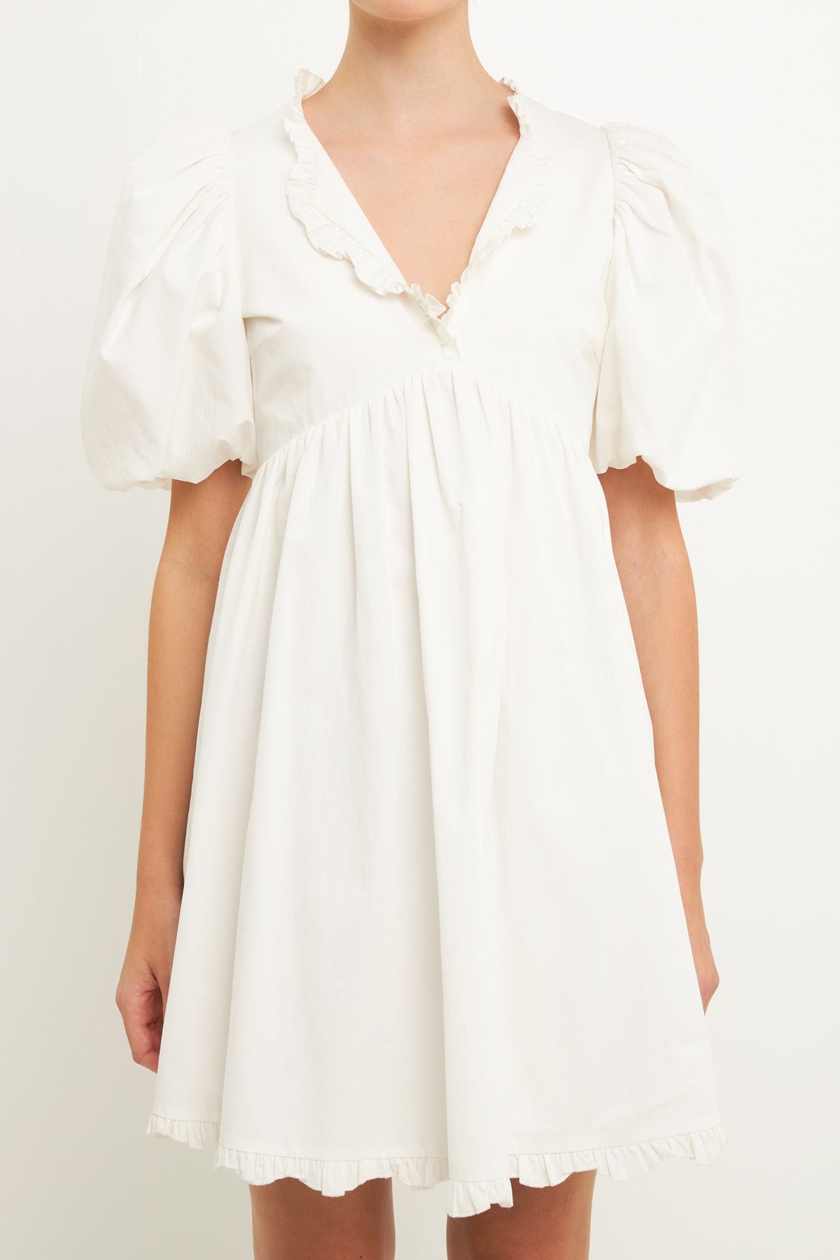 ENDLESS ROSE - Ruffle Detail Mini Dress - DRESSES available at Objectrare