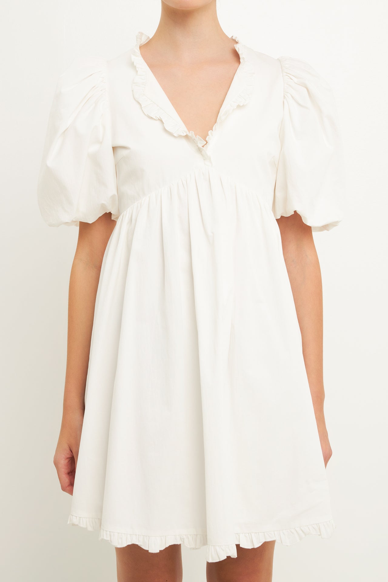 ENDLESS ROSE - Ruffle Detail Mini Dress - DRESSES available at Objectrare