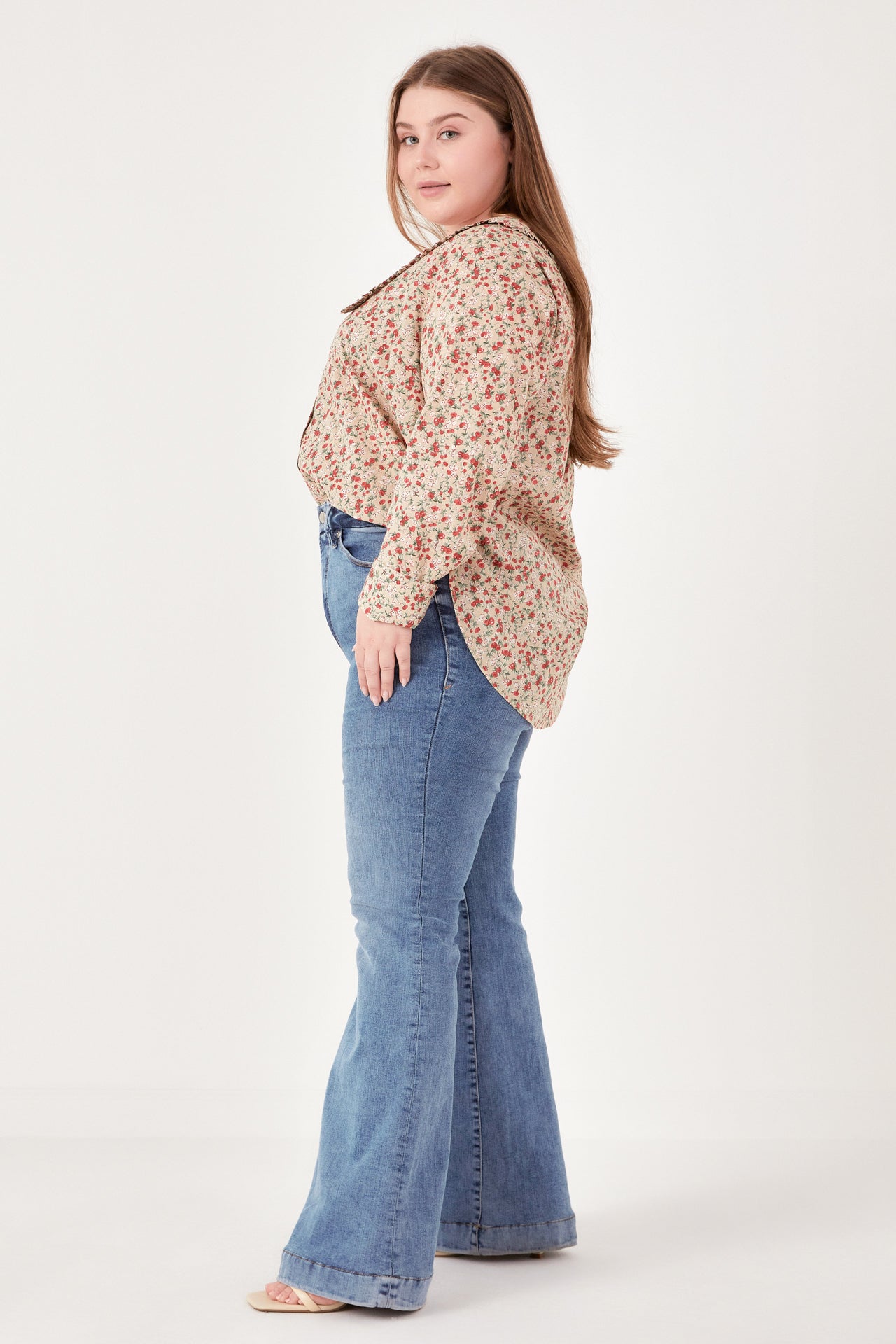 ENGLISH FACTORY - Floral Collar Detail Shirt - BLOUSES available at Objectrare