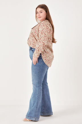 ENGLISH FACTORY - Floral Collar Detail Shirt - BLOUSES available at Objectrare