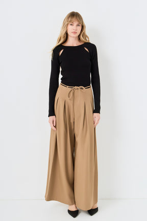 ENDLESS ROSE - Double Cut Out Knit Top - TOPS available at Objectrare