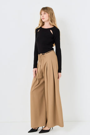 ENDLESS ROSE - Double Cut Out Knit Top - TOPS available at Objectrare