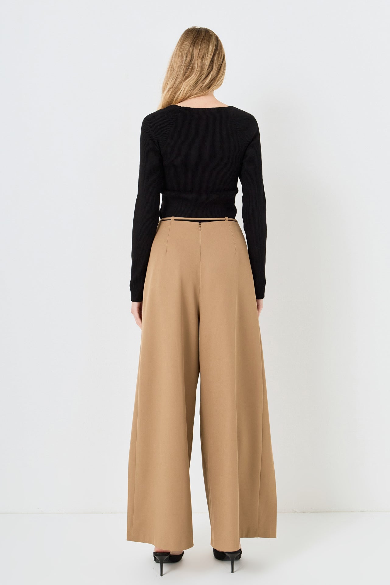 ENDLESS ROSE - Double Cut Out Knit Top - TOPS available at Objectrare