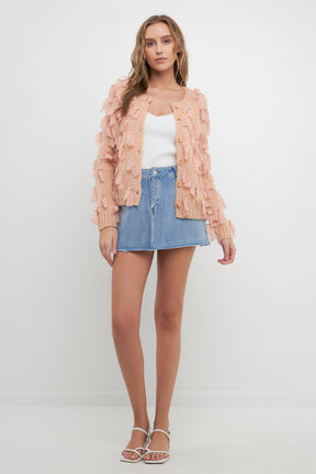 FREE THE ROSES - Ribbon Detail Cardigan - SWEATERS & KNITS available at Objectrare