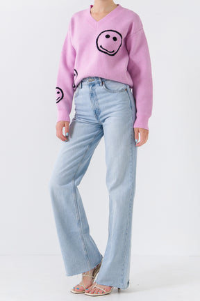 Smile Long Sleeve Sweater