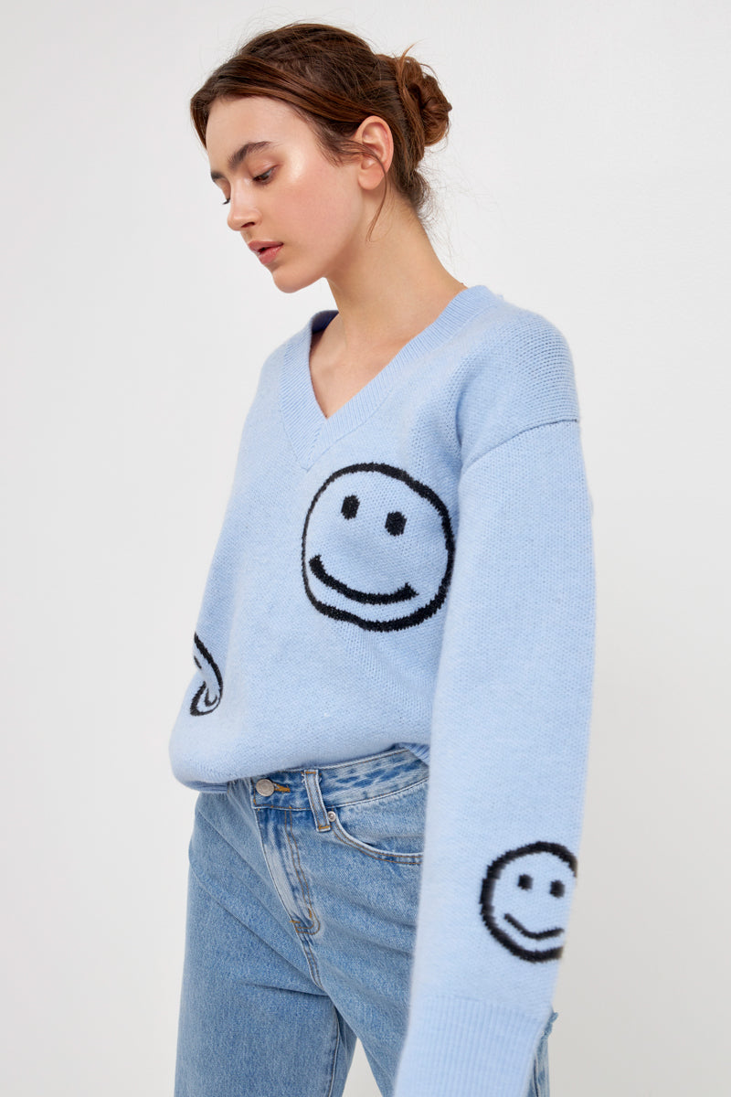 Smile Long Sleeve Sweater
