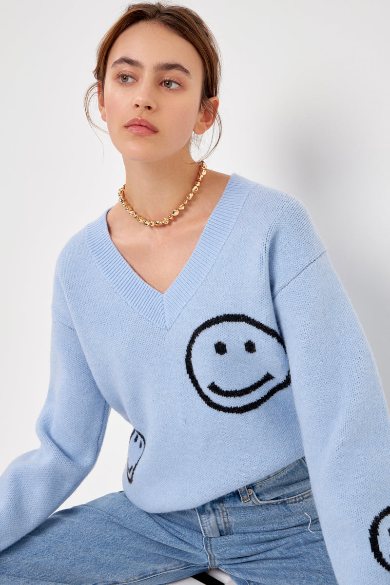 Smile Long Sleeve Sweater