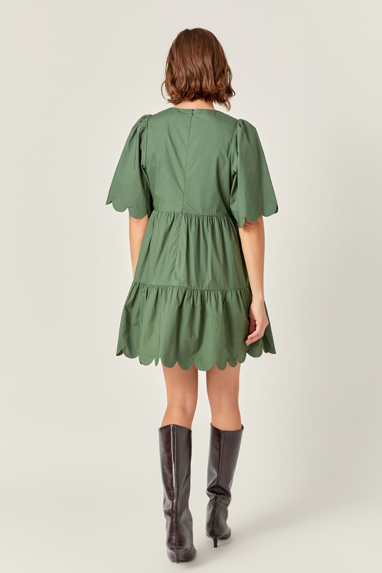 ENGLISH FACTORY - Scalloped Mini Dress - DRESSES available at Objectrare