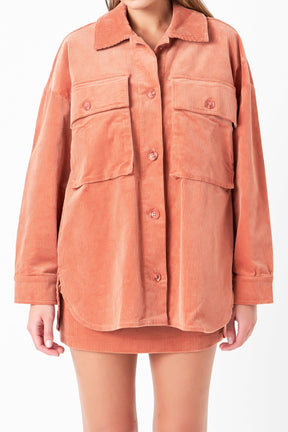GREY LAB - Corduroy Oversized Jacket - JACKETS available at Objectrare