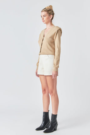 GREY LAB - Pu Shorts - SHORTS available at Objectrare