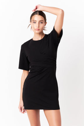 GREY LAB - Twist Detail Knit Mini Dress - DRESSES available at Objectrare