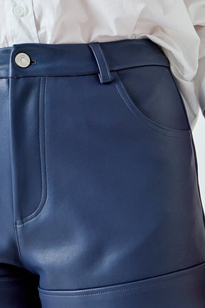 ENDLESS ROSE - Faux Leather Shorts - SHORTS available at Objectrare