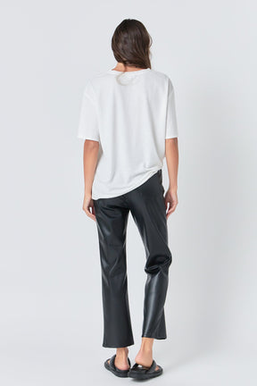 GREY LAB - High-Waisted Faux Leather Pants - PANTS available at Objectrare