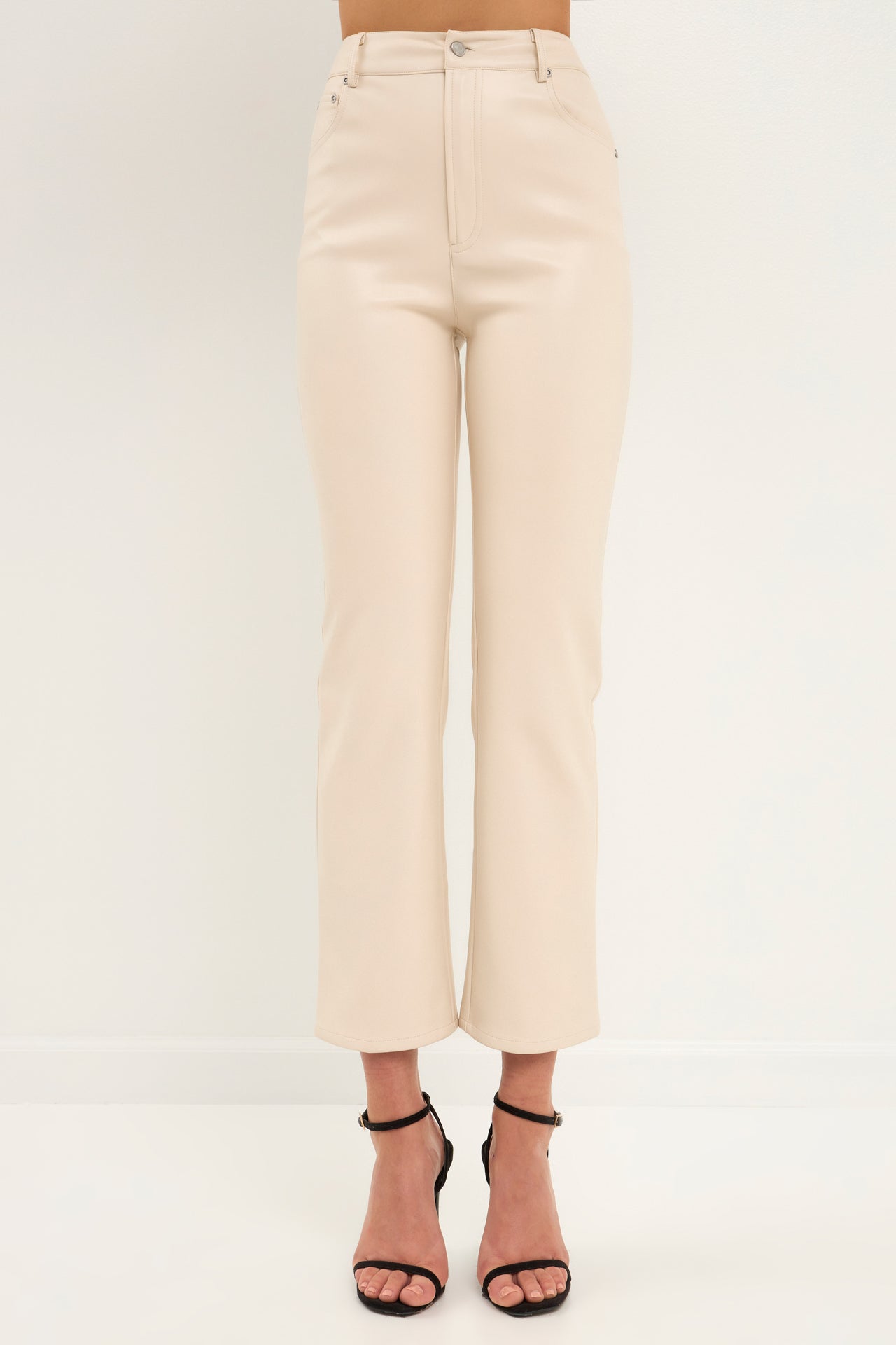 GREY LAB - Grey Lab - High-Waisted Faux Leather Pants - PANTS available at Objectrare