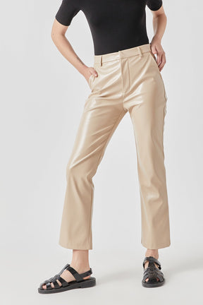 GREY LAB - Grey Lab - High-Waisted Faux Leather Pants - PANTS available at Objectrare