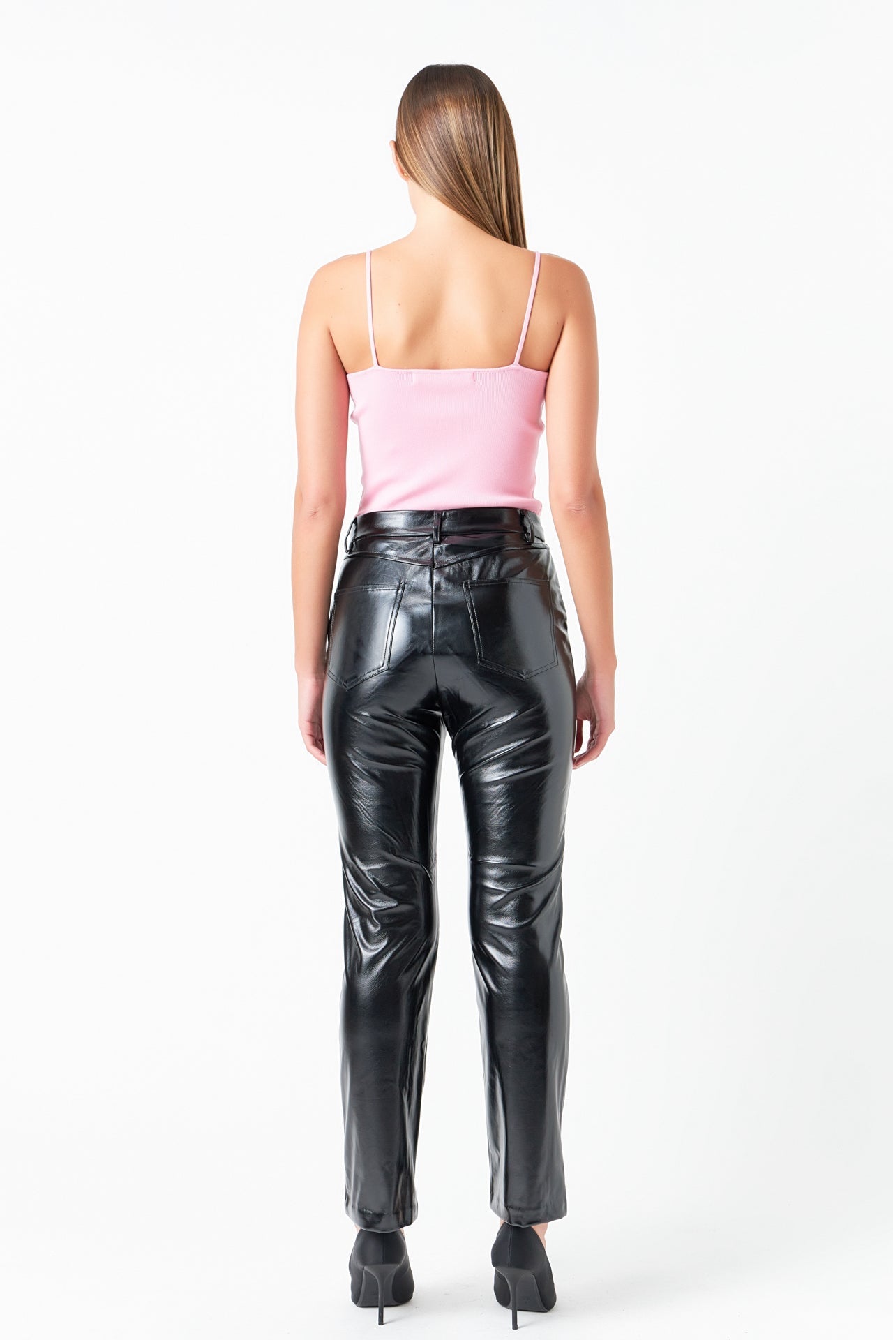 GREY LAB - Grey Lab - High-Waisted Faux Leather Pants - PANTS available at Objectrare