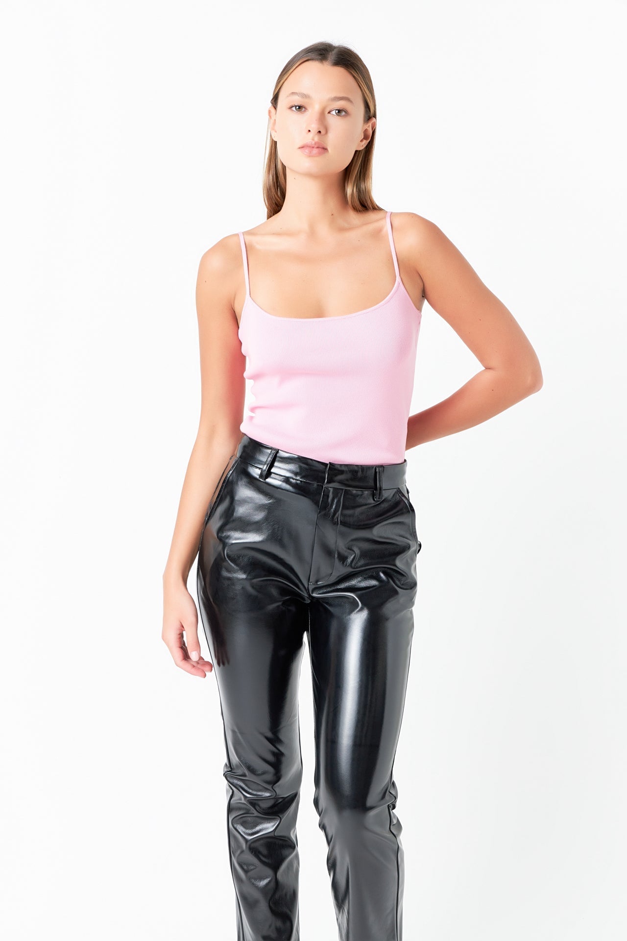 GREY LAB - Grey Lab - High-Waisted Faux Leather Pants - PANTS available at Objectrare