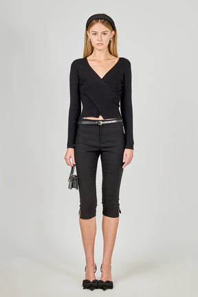 ENDLESS ROSE - Wrapped Detail Sweater - TOPS available at Objectrare