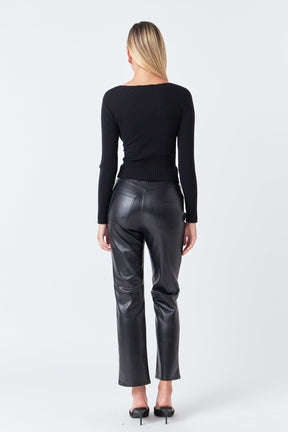 ENDLESS ROSE - Wrapped Detail Sweater - TOPS available at Objectrare