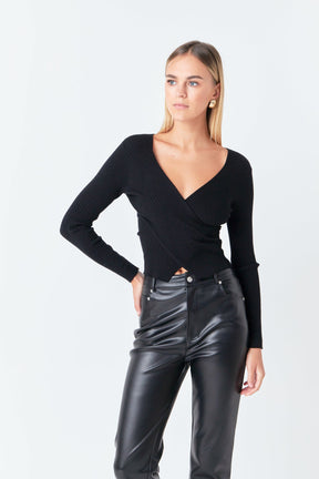 ENDLESS ROSE - Wrapped Detail Sweater - TOPS available at Objectrare