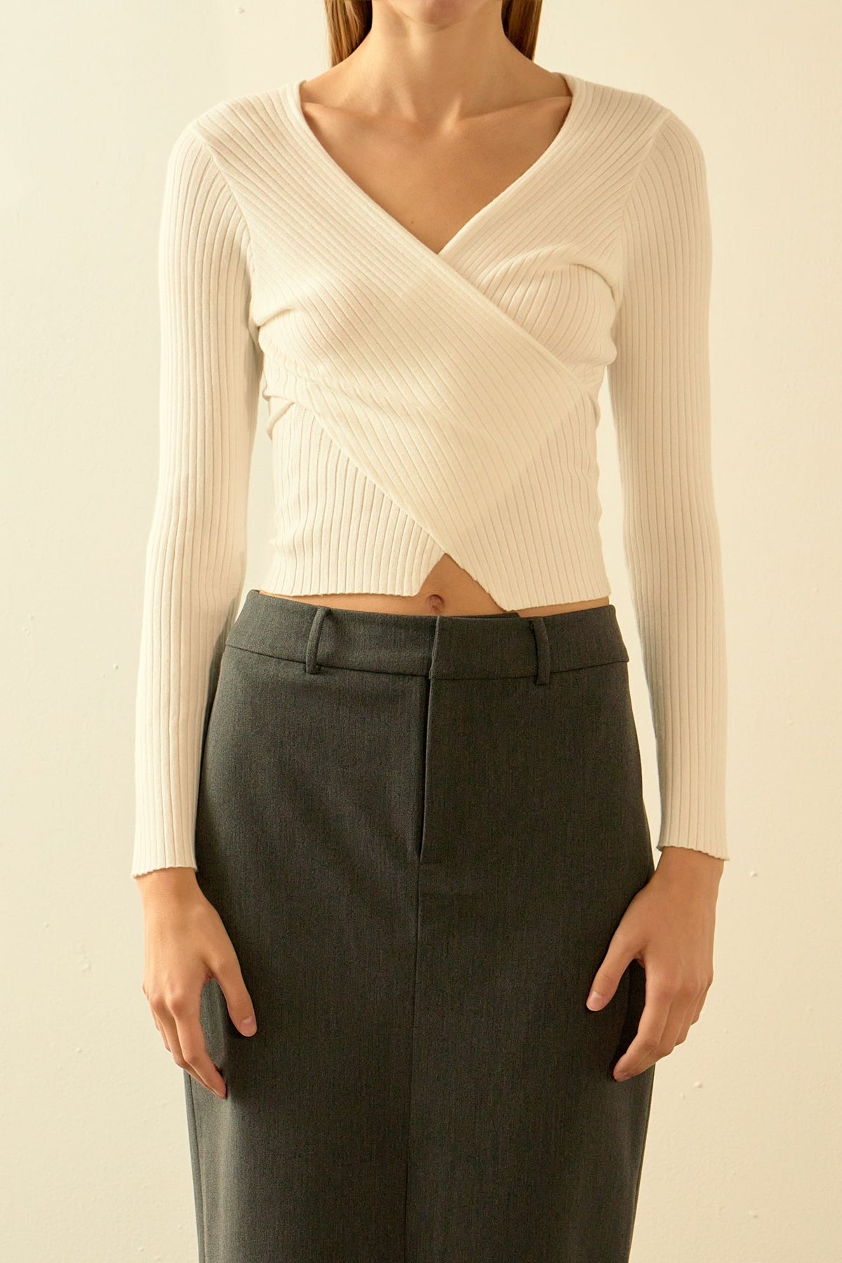 ENDLESS ROSE - Wrapped Detail Sweater - TOPS available at Objectrare