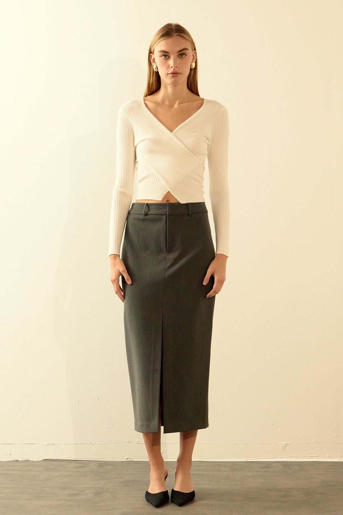 ENDLESS ROSE - Wrapped Detail Sweater - TOPS available at Objectrare