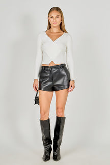 ENDLESS ROSE - Wrapped Detail Sweater - TOPS available at Objectrare