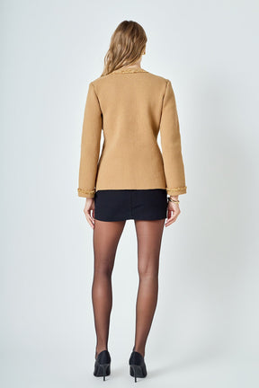 ENDLESS ROSE - Chain Trim Cardigan - SWEATERS & KNITS available at Objectrare