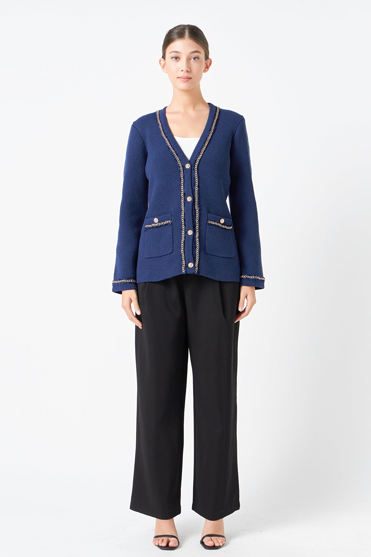 Chain Trim Cardigan