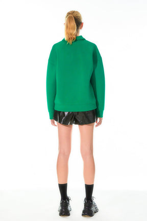 High-Waisted Faux Leather Shorts