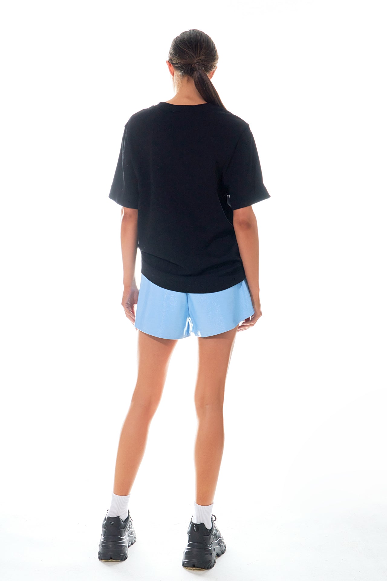High-Waisted Faux Leather Shorts