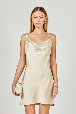 ENDLESS ROSE - Satin Slip Mini Dress - DRESSES available at Objectrare