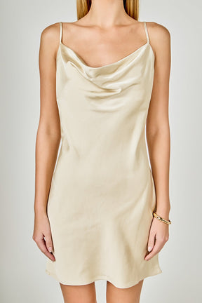 Endless Rose Women's Satin Slip Mini Dress
