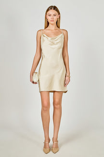 ENDLESS ROSE - Satin Slip Mini Dress - DRESSES available at Objectrare