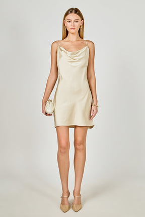 ENDLESS ROSE - Satin Slip Mini Dress - DRESSES available at Objectrare