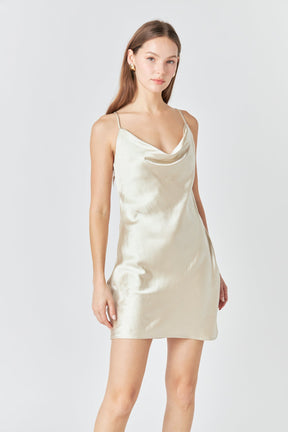 ENDLESS ROSE - Endless Rose - Satin Slip Mini Dress - DRESSES available at Objectrare