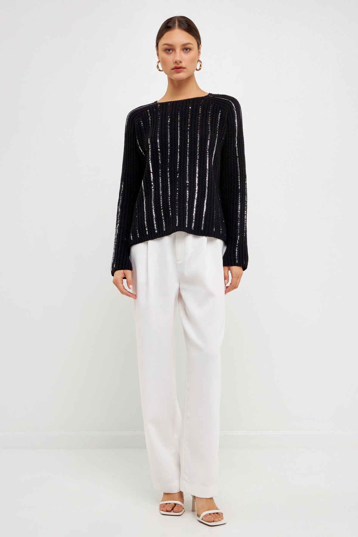 ENDLESS ROSE - Sequin Knit Sweater - SWEATERS & KNITS available at Objectrare