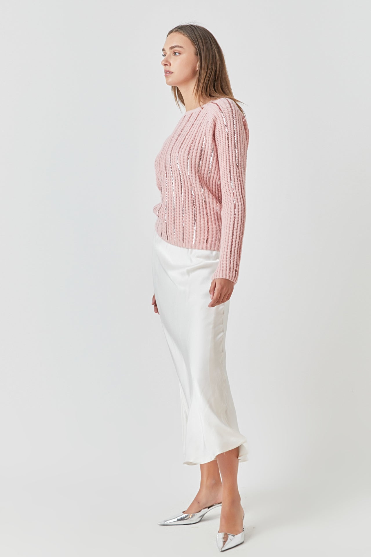 ENDLESS ROSE - Endless Rose - Sequin Knit Sweater - SWEATERS & KNITS available at Objectrare