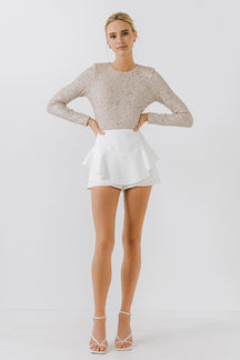 ENDLESS ROSE - Sequins Bodysuit - TOPS available at Objectrare